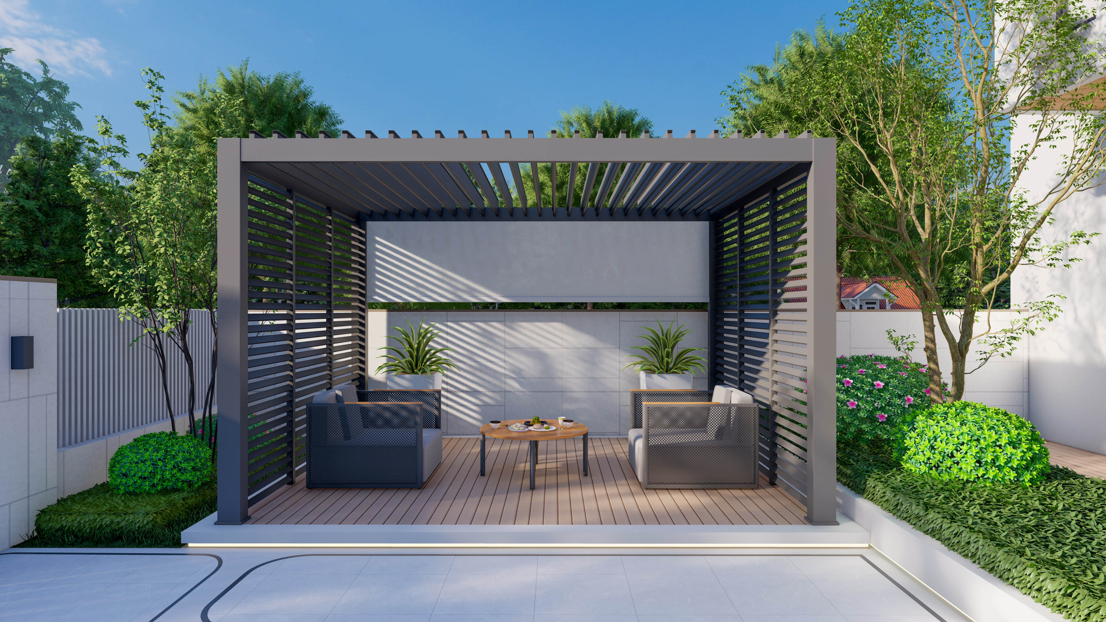 3x4 pergola(dark grey)+louver screen(dark grey)+manual curtain+lounge sofas (2).jpg